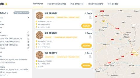 Le gros avantage de l’outil Echange semences de Cérèsia est d’augmenter la visibilité de l’offre de semences en trop chez un adhérent en la rendant accessible à tous les adhérents, les magasins et les techniciens de la coopérative.